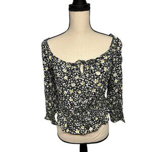 NWT Jun & Ivy francesca's Size Large Daisy Crop Shirt